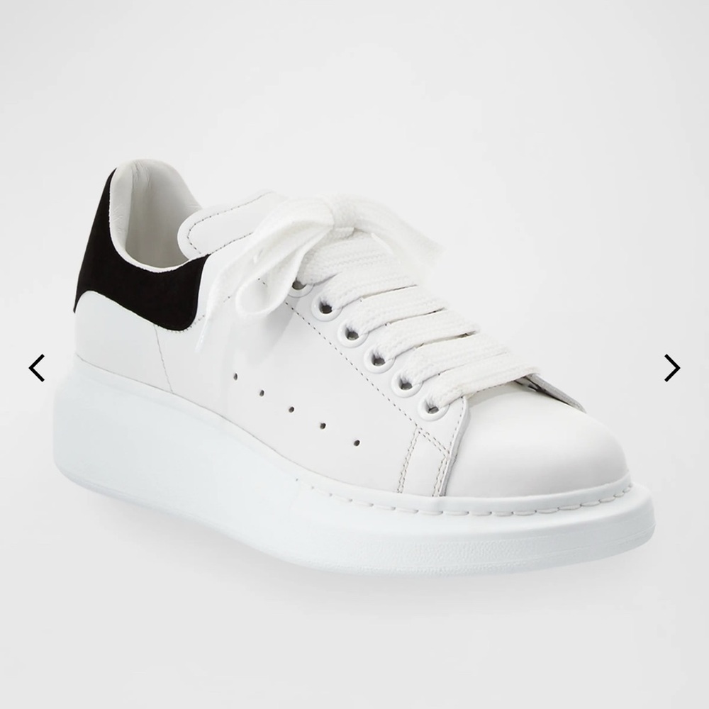 Women's White and Black Sneakers